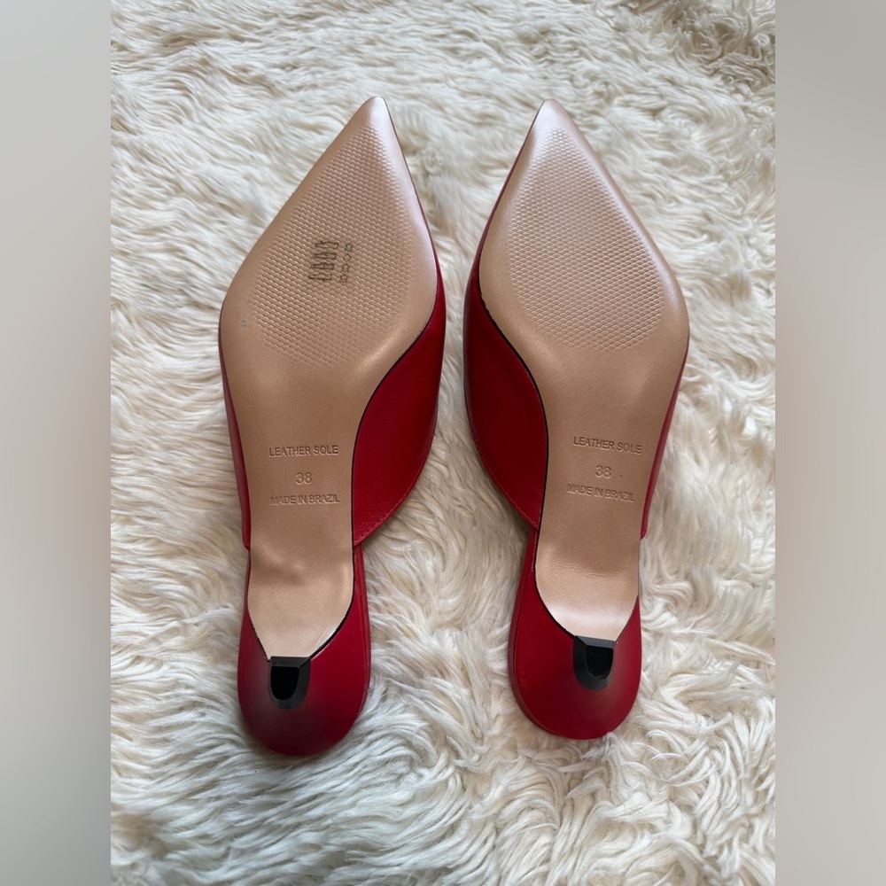 NWT Anthropologie Maeve Heart Mule Heels - Size 7 - Picture 4 of 6